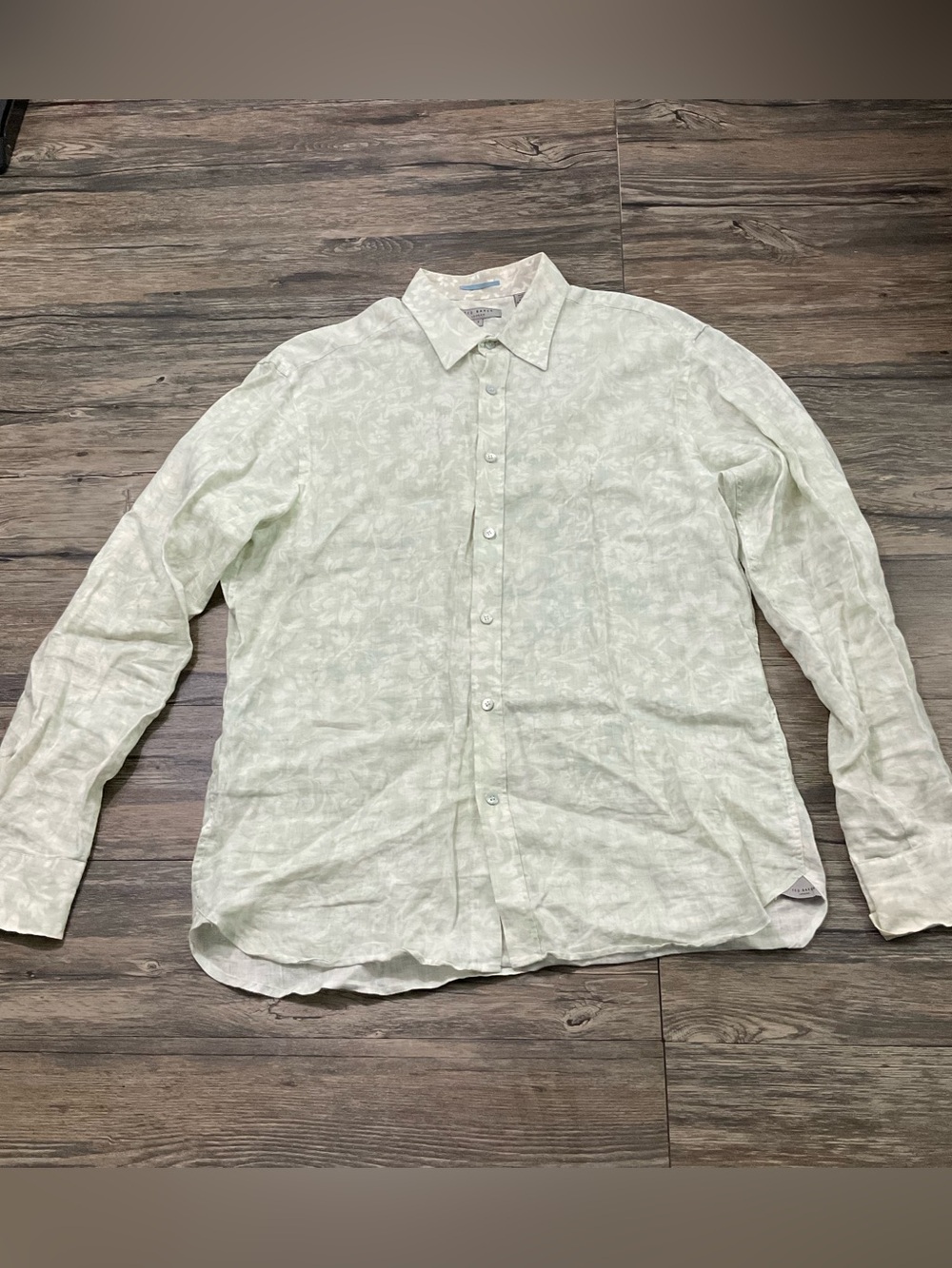 Ted Baker Button Up 100% Linen Shirt Men’s Shirt Sz 4 / L